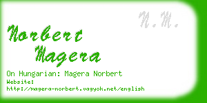 norbert magera business card